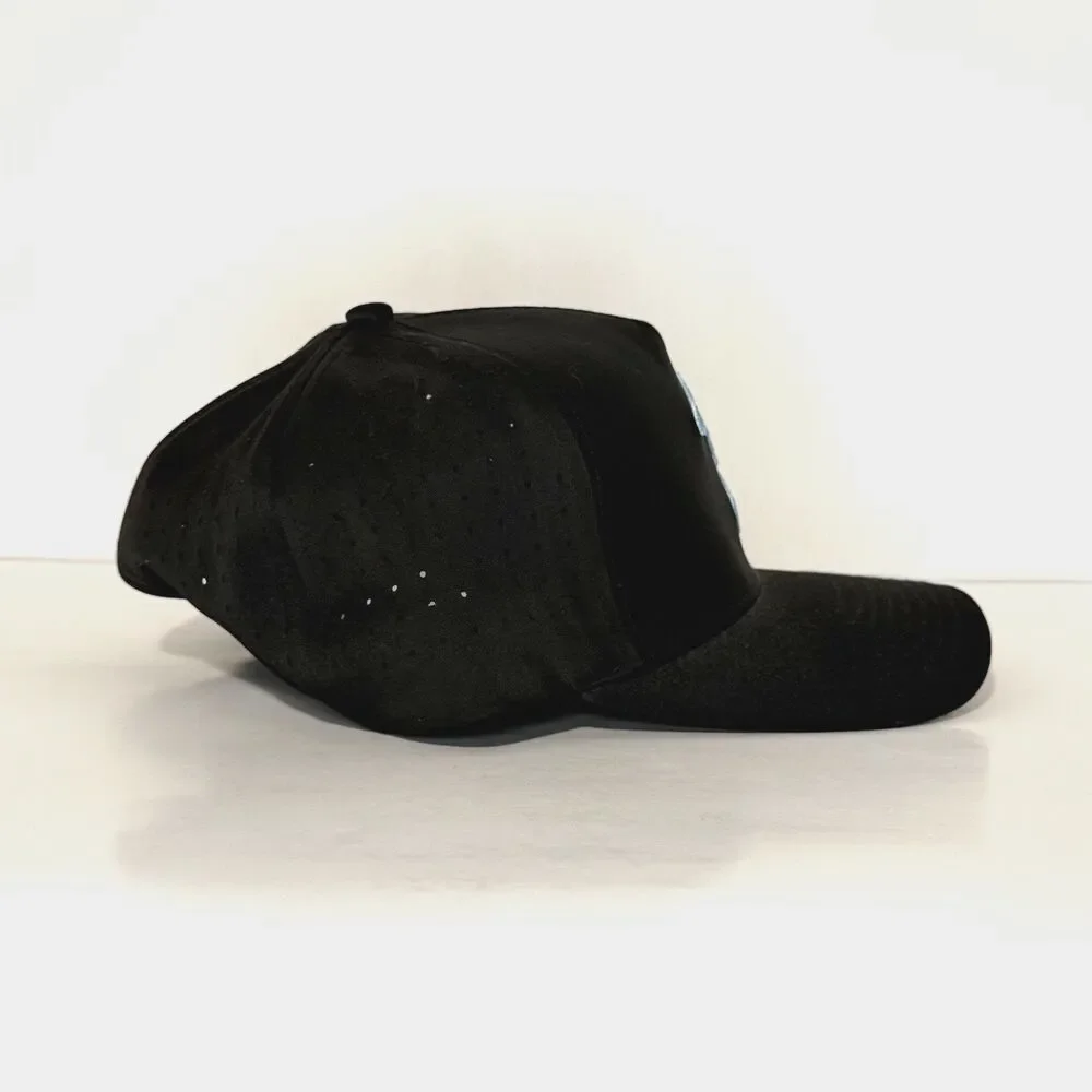 Waggle Moon Shot OG Snapback Hat Black Golf Astronaut Logo Adjustable Cap